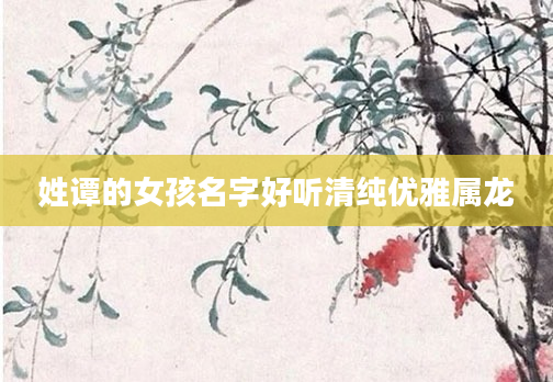 姓谭的女孩名字好听清纯优雅属龙