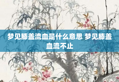 梦见膝盖流血是什么意思 梦见膝盖血流不止