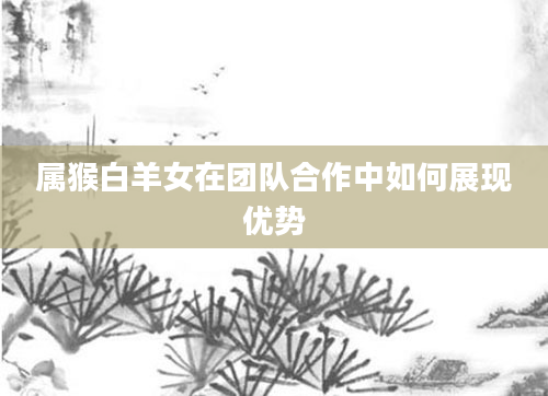 属猴白羊女在团队合作中如何展现优势