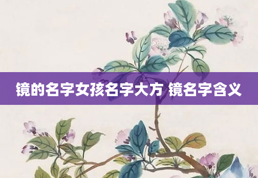 镜的名字女孩名字大方 镜名字含义