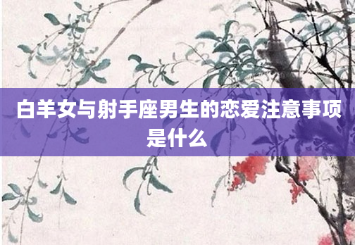 白羊女与射手座男生的恋爱注意事项是什么