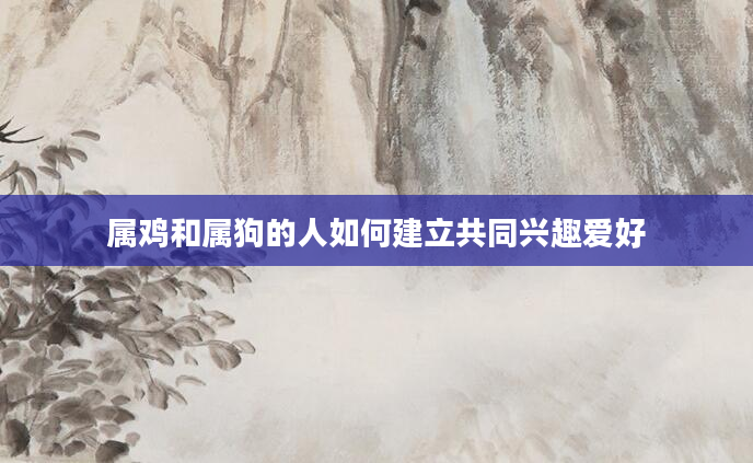 属鸡和属狗的人如何建立共同兴趣爱好