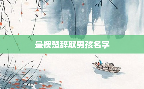 最拽楚辞取男孩名字