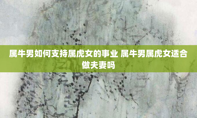 属牛男如何支持属虎女的事业 属牛男属虎女适合做夫妻吗