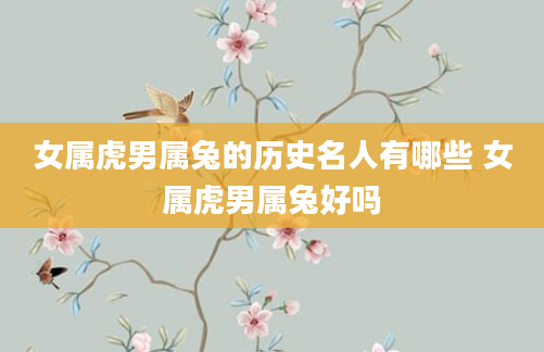 女属虎男属兔的历史名人有哪些 女属虎男属兔好吗