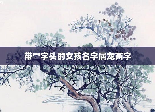 带宀字头的女孩名字属龙两字