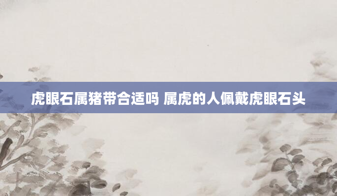 虎眼石属猪带合适吗 属虎的人佩戴虎眼石头