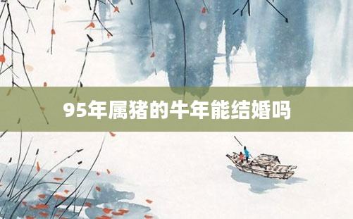 95年属猪的牛年能结婚吗
