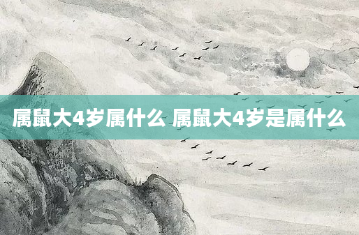 属鼠大4岁属什么 属鼠大4岁是属什么