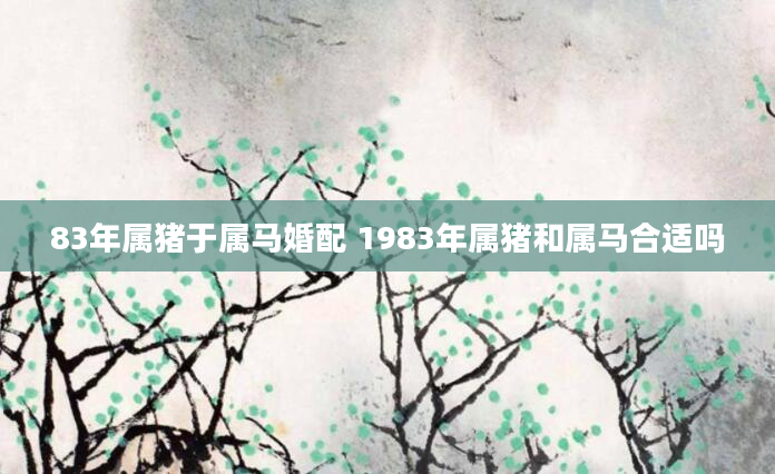 83年属猪于属马婚配 1983年属猪和属马合适吗