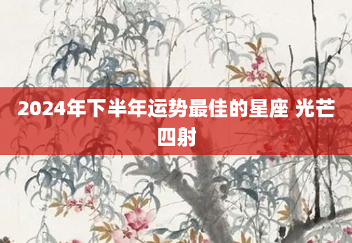 2024年下半年运势最佳的星座 光芒四射