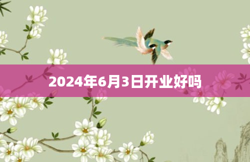 2024年6月3日开业好吗
