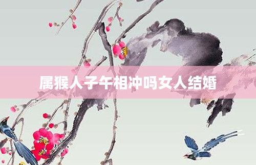 属猴人子午相冲吗女人结婚