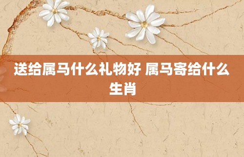 送给属马什么礼物好 属马寄给什么生肖