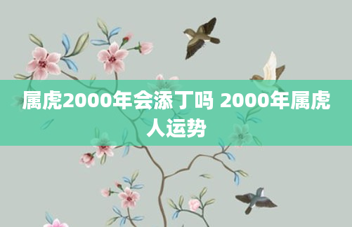属虎2000年会添丁吗 2000年属虎人运势