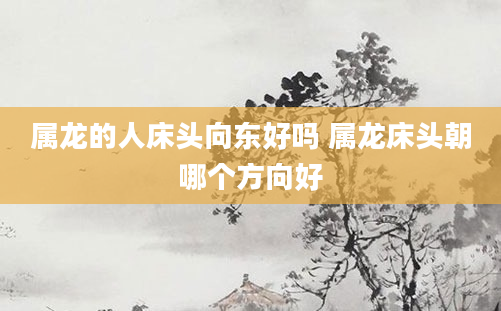 属龙的人床头向东好吗 属龙床头朝哪个方向好