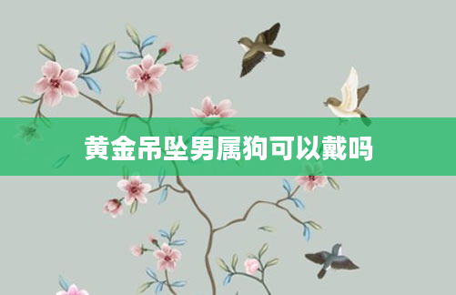 黄金吊坠男属狗可以戴吗