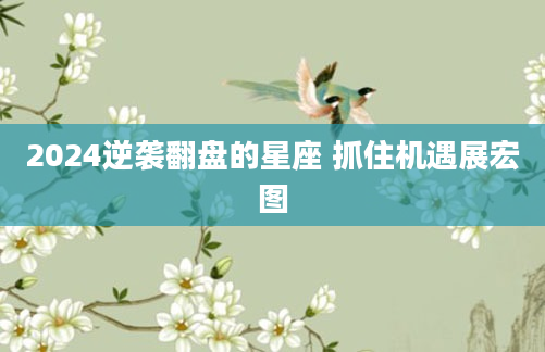 2024逆袭翻盘的星座 抓住机遇展宏图