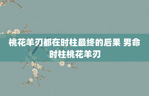 桃花羊刃都在时柱最终的后果 男命时柱桃花羊刃