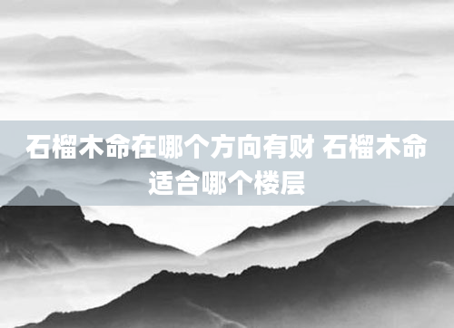 石榴木命在哪个方向有财 石榴木命适合哪个楼层