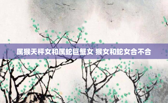 属猴天枰女和属蛇巨蟹女 猴女和蛇女合不合