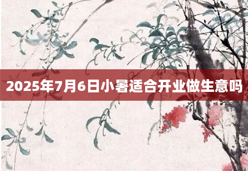 2025年7月6日小暑适合开业做生意吗