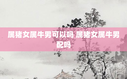 属猪女属牛男可以吗 属猪女属牛男配吗
