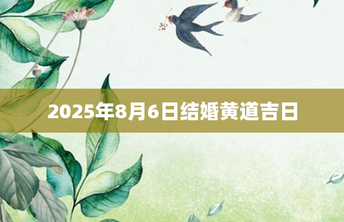 2025年8月6日结婚黄道吉日