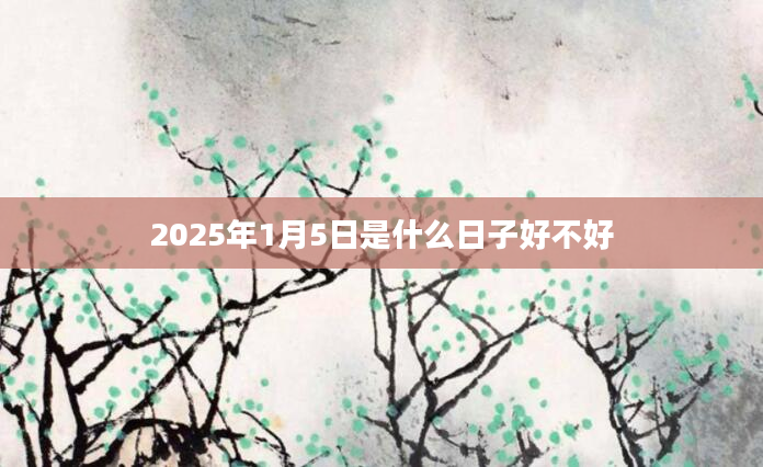 2025年1月5日是什么日子好不好