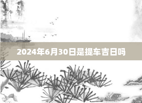 2024年6月30日是提车吉日吗