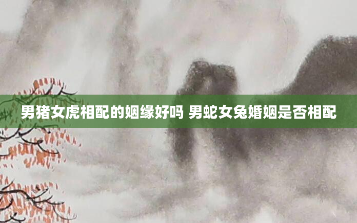 男猪女虎相配的姻缘好吗 男蛇女兔婚姻是否相配