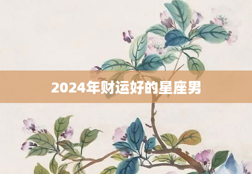 2024年财运好的星座男