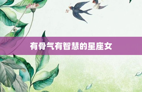 有骨气有智慧的星座女