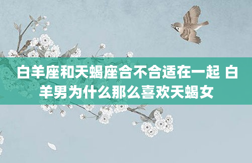 白羊座和天蝎座合不合适在一起 白羊男为什么那么喜欢天蝎女