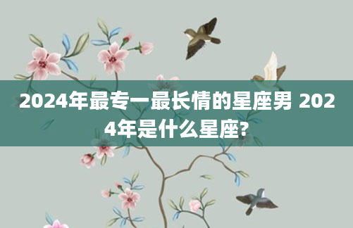2024年最专一最长情的星座男 2024年是什么星座?