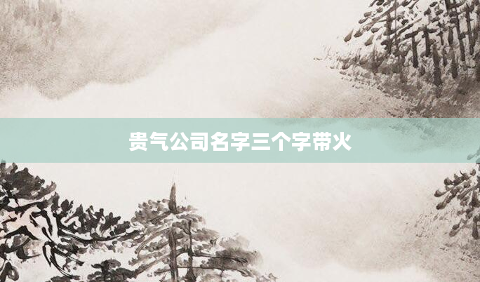 贵气公司名字三个字带火