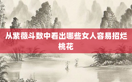 从紫薇斗数中看出哪些女人容易招烂桃花
