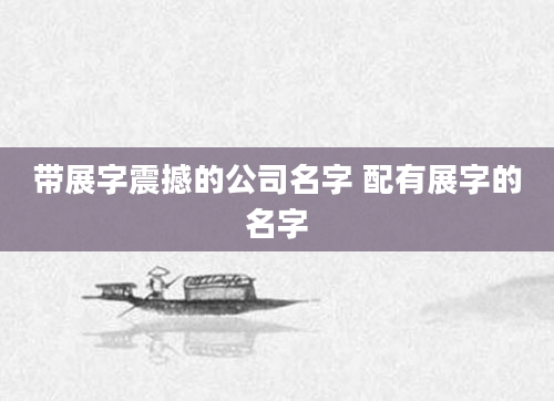 带展字震撼的公司名字 配有展字的名字