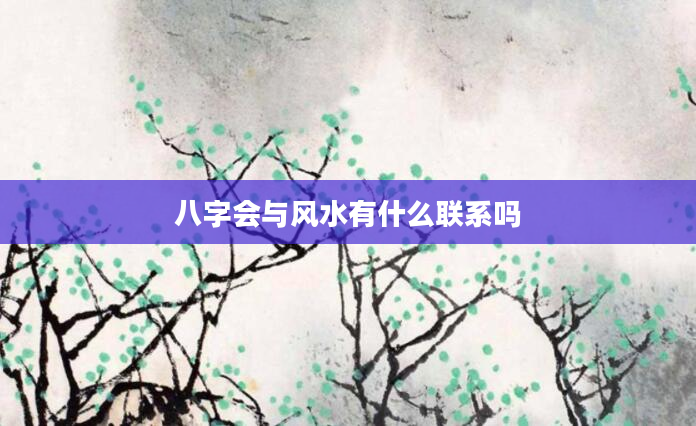 八字会与风水有什么联系吗