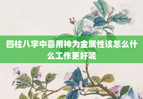 四柱八字中喜用神为金属性该怎么什么工作更好呢