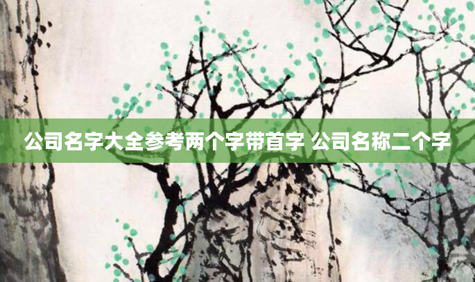 公司名字大全参考两个字带首字 公司名称二个字