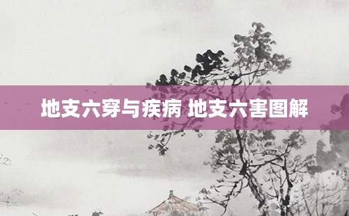 地支六穿与疾病 地支六害图解