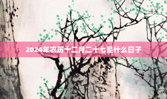 2024年农历十二月二十七是什么日子