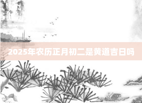 2025年农历正月初二是黄道吉日吗