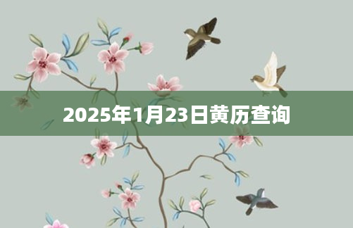 2025年1月23日黄历查询