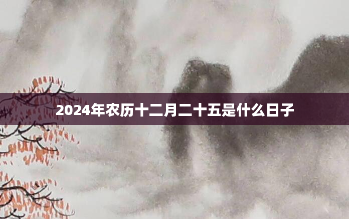 2024年农历十二月二十五是什么日子