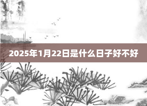 2025年1月22日是什么日子好不好