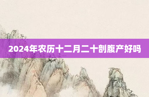 2024年农历十二月二十剖腹产好吗