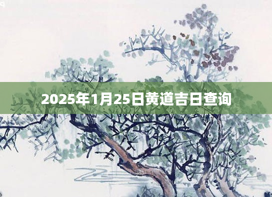 2025年1月25日黄道吉日查询