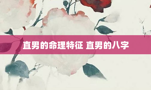 直男的命理特征 直男的八字